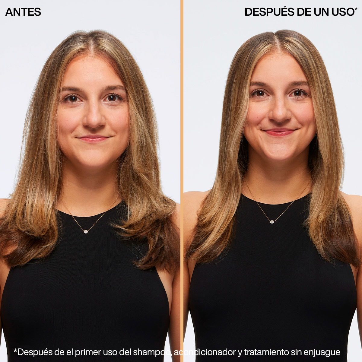 antes y después tratamiento Redken All Soft